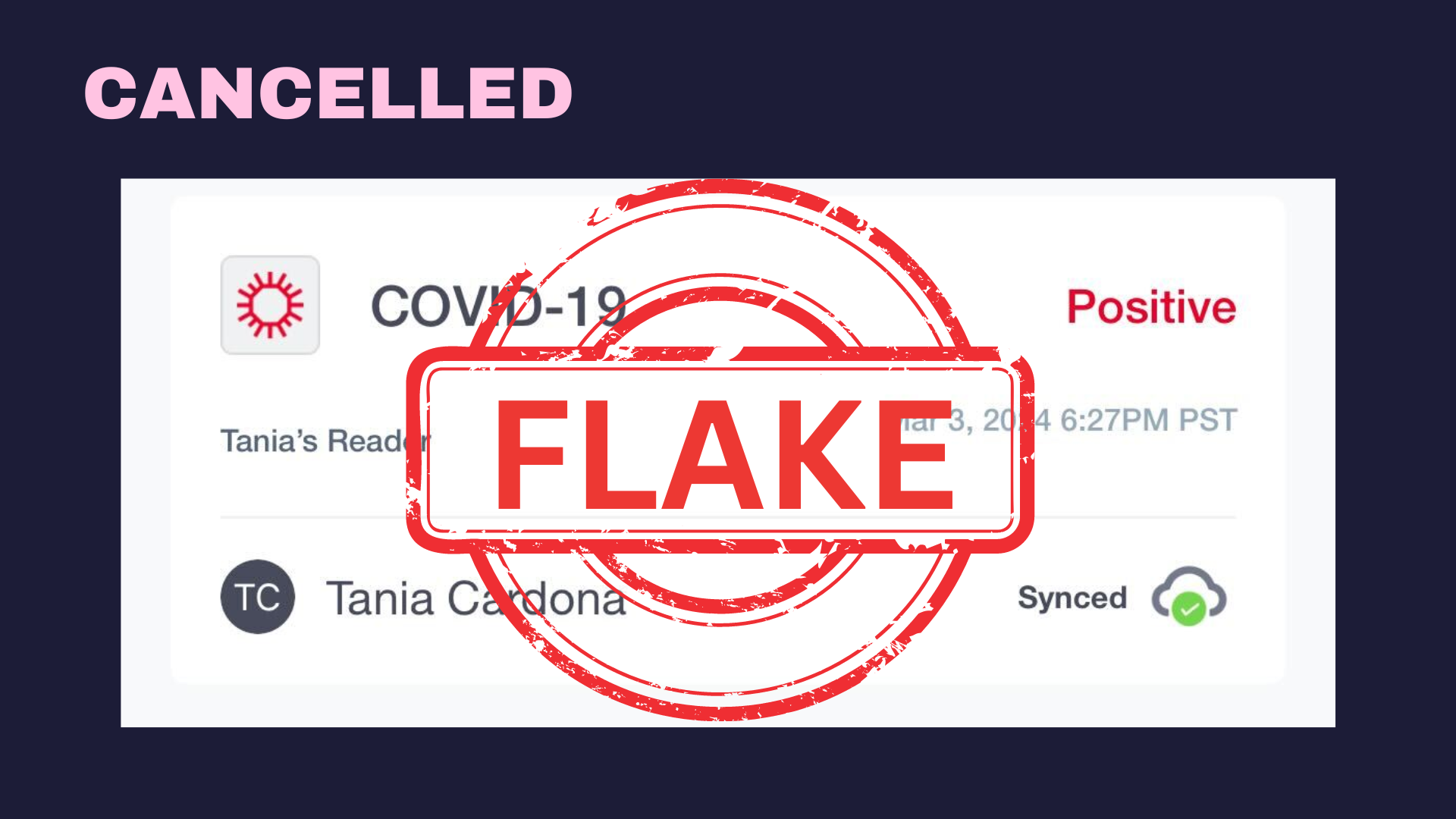 Test 2: Cancelled
