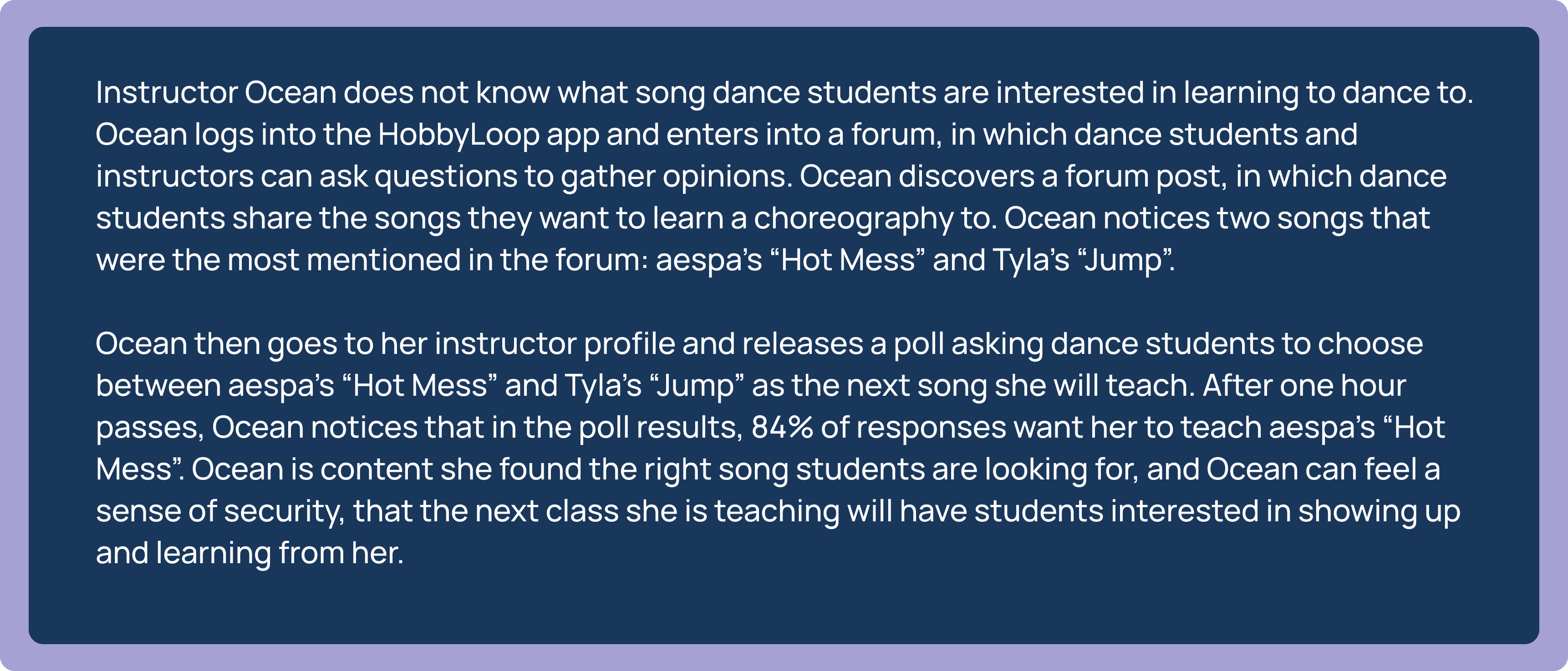 Scenario 2: Ocean