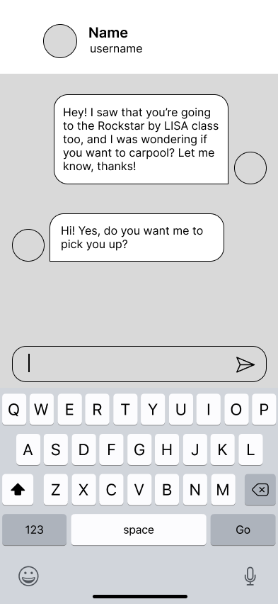 Wireframe 4: Chat