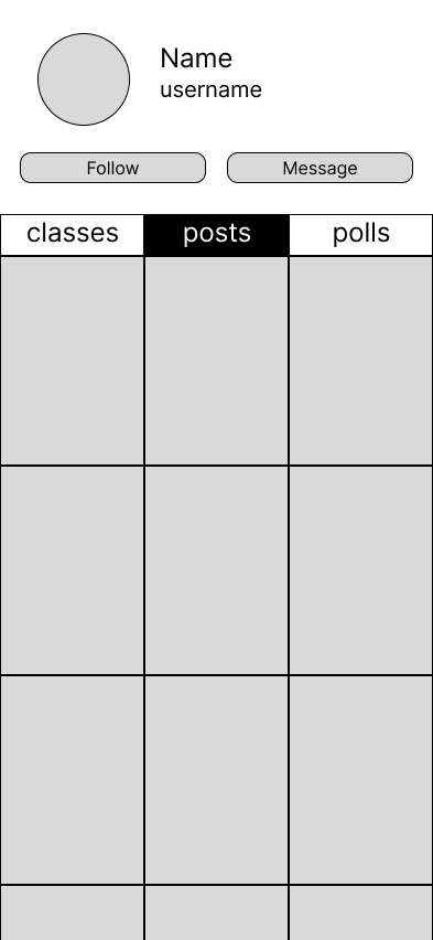 Wireframe 9: Teacher Posts