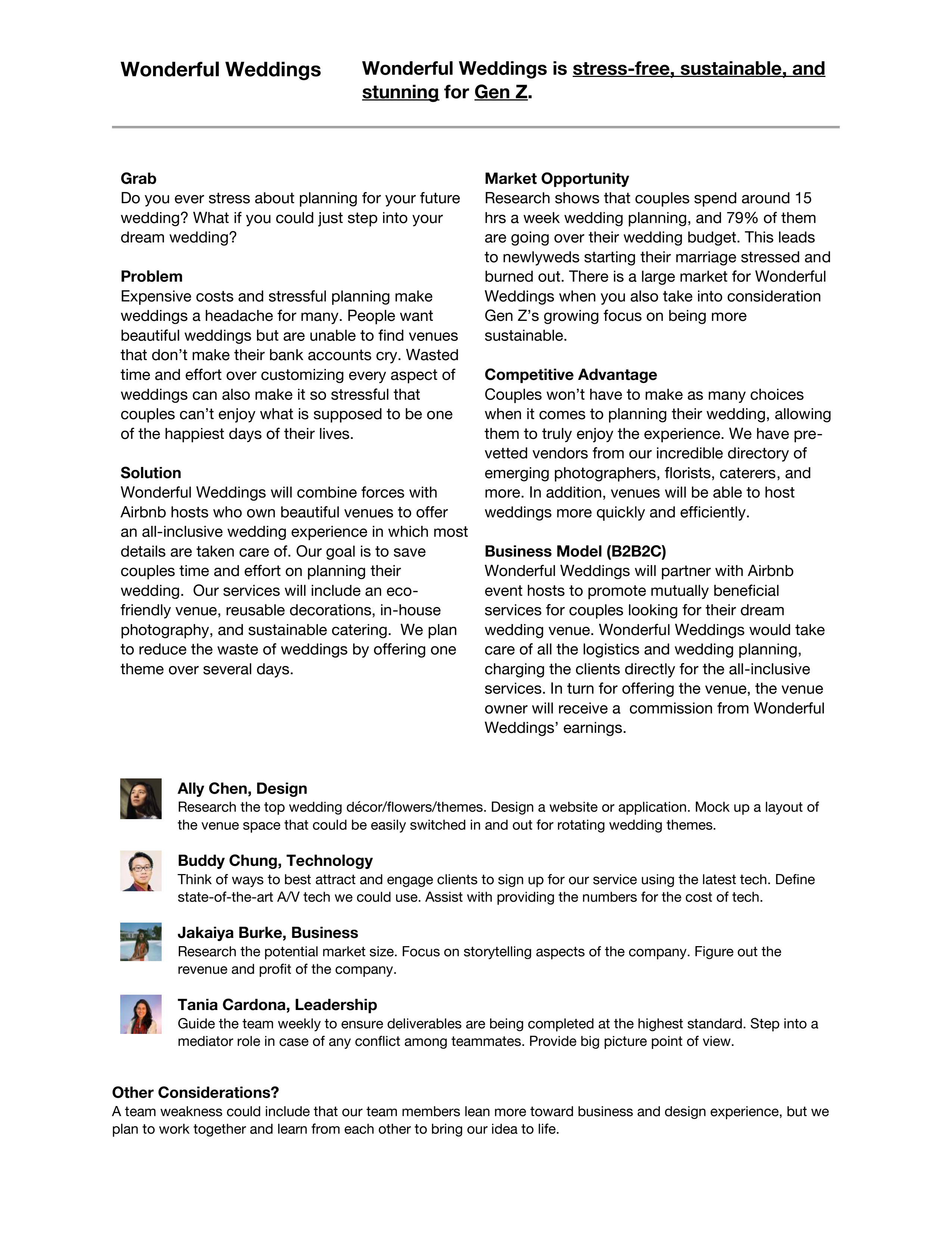 Project Proposal and Executive Summary
